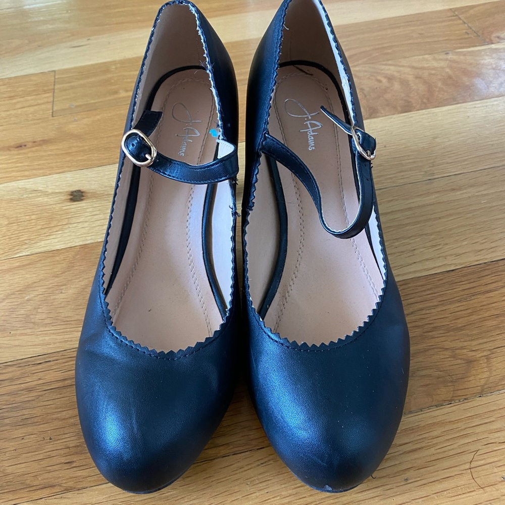 J Adams scallop edge heels